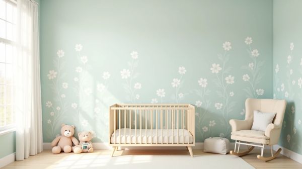 Opter pour des papiers peints apaisants pour chambre de bébé